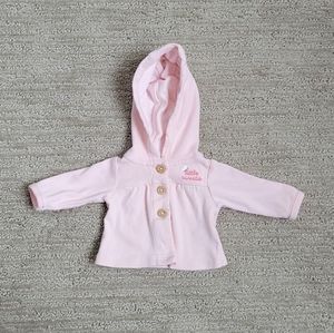 Carter's Little Sweetie Butterfly Button Up Long Sleeve Hoodie Size Preemie